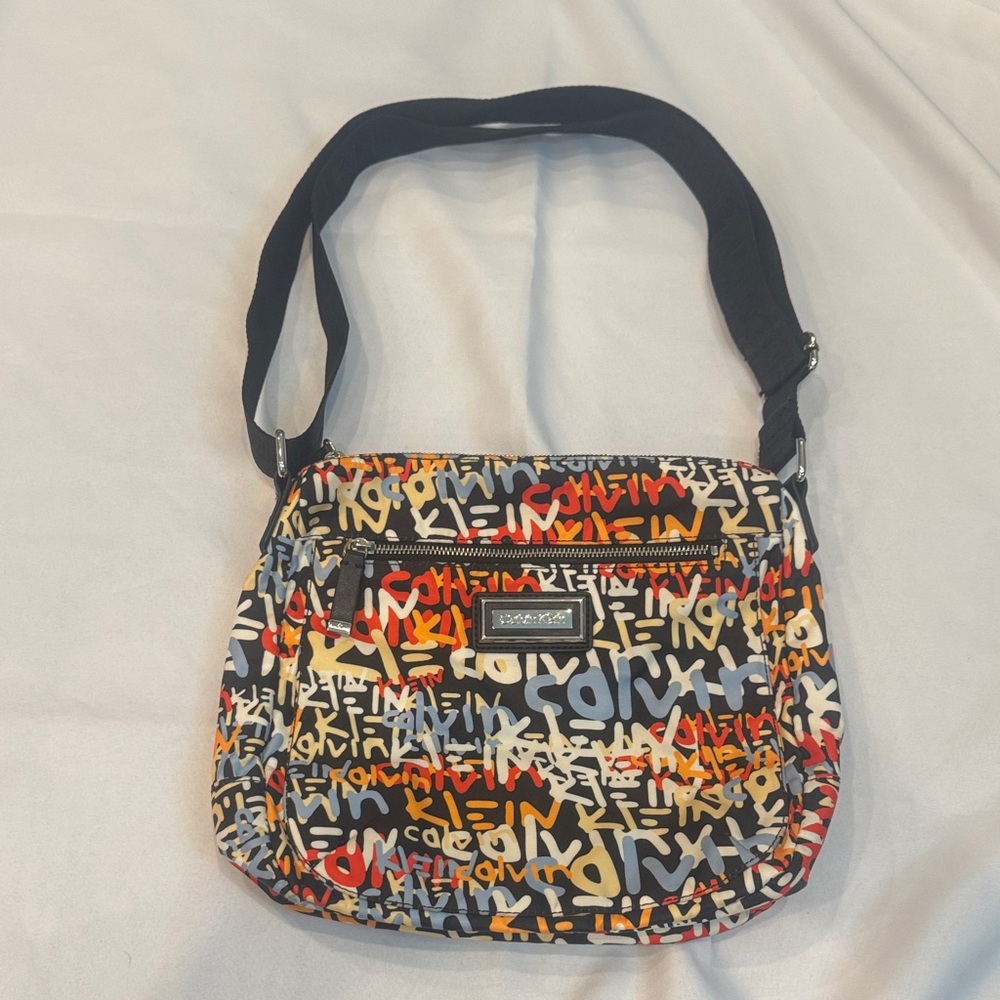 Calvin Klein Multicolor Graffiti-Print Crossbody Bag